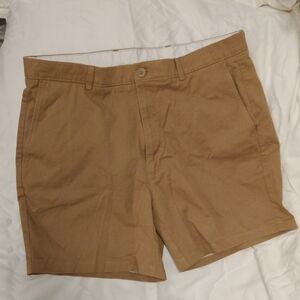 Roundtree & Yorke Men's Brown Flat Front Shorts